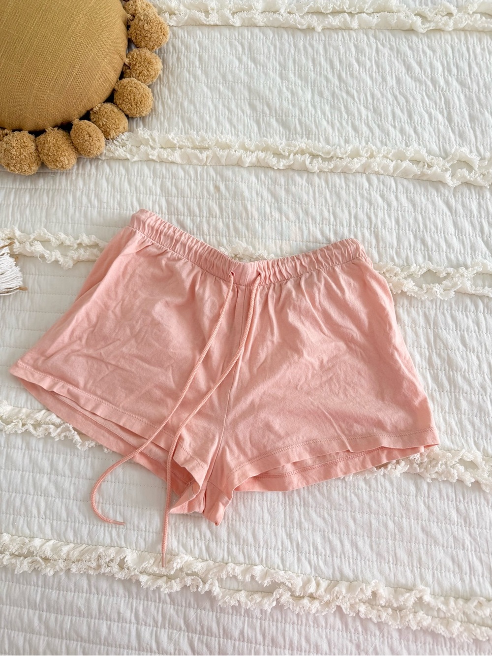 Peach sleep shorts
